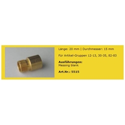 Verlängerung 20mm Messing verchromt für 14/15mm Nr.5515