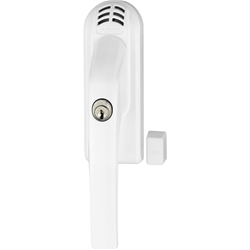 Abus DK-Fenstergriff,mit Alarm,VK7/32-44 FG300A,AL0125,weiß beschichtet mit Stütznocken,Nocken Ø 10mm, verdeckt verschraubt Nr. 71899