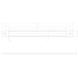 Assa OT-Distanzblech, MEDIATOR® Z09-DBRR3, DIN Links-Rechts, kantig, B 24mm, für Türöffner, Edelstahl, L 300mm, S 3mm Nr. Z09-DBRR3----00