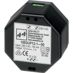 Assa OT-Netzteil, zu Türsteuerungssystem 1003UP, 12V DC, 1A Schutzart IP 20 Nr. 1003UP-12-1--10