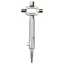 W+M Universal-Bauschlüssel mit 3-fach Vierkant & Messing-Schlüssel für Zylinder Nr. 112166