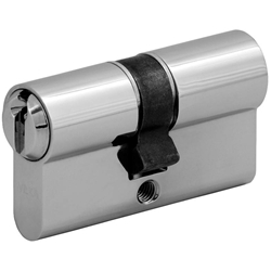 Wilka Profilzylinder 1408, 30/50mm, vernickelt, 6-Stiftig, NGF + Freilauffunktion (FZG), DIN EN 1303 und DIN 18252, inkl. 3 Schlüssel Nr. 1408.000029