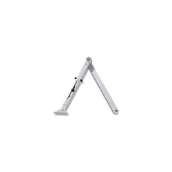 Geze HT-Feststellgestänge, für Oben-Türschließer, Aluminium, TS 2000/4000, 150°, silberfarbig eloxiert zum Anschrauben, einflügelig, ein-/ausschaltbar (PG:06) 102445