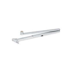 Geze HT-Gestänge, für Oben-Türschließer, Aluminium, TS 2000/4000, 150°, silberfarbig eloxiert zum Anschrauben, einflügelig (PG:06) 102421