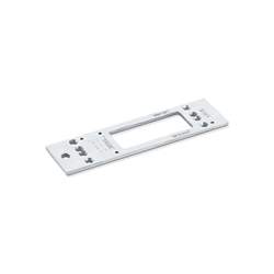 Geze OT-Montageplatte, für Oben-Türschließer, Aluminium, TS 3000, weiß lackiert zum Anschrauben, L 226mm, H 60mm, S 5mm (PG:23) 011233