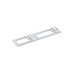 Geze OT-Montageplatte, für Oben-Türschließer, Aluminium, TS 5000/4000, silberfarbig eloxiert zum Anschrauben, L 287mm, H 60mm, S 5mm, Norm: EN 1154 (PG:06) 049185