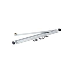 Geze OT-Gleitschiene, für Oben-Türschließer, ALU, TS 5000/3000, Bandseite, silberfarbig eloxiert, 1-flg., aufliegend, H 20,50mm, L 448,50mm (PG:23) 068221