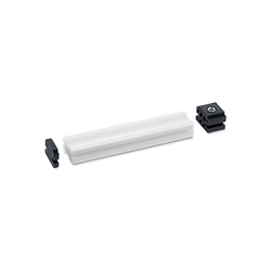 Geze OT-Öffnungsbegrenzung, für Gleitschiene aufliegend zum Anschrauben, B 141mm, H 17,3mm, T 24,5mm (PG:23) 069780