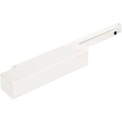 Dorma OT-Oben-Türschließer, EN 2-5, TS 93 Basic B, weiß RAL9016, mit Gleitschiene, ohne Schließverzögerung, inklusive Montageplatte Nr. 43020811