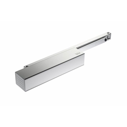 Dorma OT-Oben-Türschließer, EN 2-5, TS 93 Basic B, weiß RAL9016, mit Gleitschiene, ohne Schließverzögerung, inklusive Montageplatte Nr. 43020811