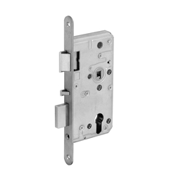 WILKA SV-Panik-Einsteckschloß 5495 Funktion E F24/65/72/8 Links Stulp 24x235x3 mm rund Edelstahl Nr. 5495.003514