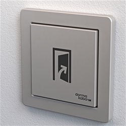 Dorma Edelstahltaster Tastwippe Symbol Tür auf für System 55 Nr. 16717601170