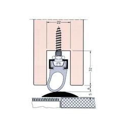 Gutmann Fenstertür Türschwellenprofil, 6m, Aluminium P 1668 blank Gesamtbreite 35mm, Höhe 5mm (VE= 60 Meter)