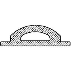 Gutmann Haustür Dichtung, für Türschwellenprofil, TD 20 zum Einklemmen, schwarz (VE= 120 Meter)