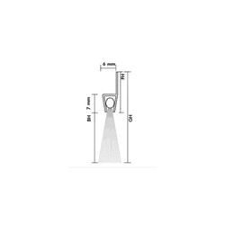 Streifenbürste mit Alu-Schiene zum Aufschrauben 1100mm 25mm Rosshaar-Besatz grau 50mm Gesamthöhe