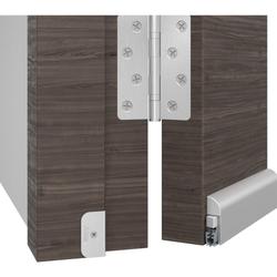 Athmer Türabsenkdichtung, 860mm, Wind Ex, silber, eloxiert verdeckt verschraubt, B 13,5mm, H 44mm, Hub 11mm, ALU (mit Zubehör 5955) Nr. 1-310-0860