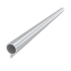 Athmer Tür-Schutzprofil, 1750mm, BO-22 sichtbar verschraubt Ø 22mm, H 31,5mm, S 1,5mm, silberfarbig, EV1, Bandseite, Tür stumpf Nr. 5-452-1750