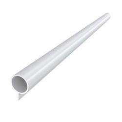 Athmer Tür-Schutzprofil, 1750mm, BO-22 sichtbar verschraubt Ø 22mm, H 31,5mm, S 1,5mm, verkehrsweiß RAL 9016, Bandseite, Tür stumpf Nr. 5-454-1750