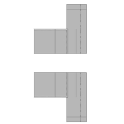 Stulpkappensatz SK300 aus ABS, Falzhöhe 10/19 weiß, für Dichtung D 3530 / 3630 Satz = 1 x Links / 1 x Rechts (1 zusammenhängendes Bündel = 50 Satz)