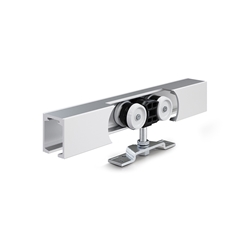 Geze ZT-Schiebetürbeschlag, mit Laufschiene, Aluminium, Perlan 140, L 3250, naturton zum Anschrauben, einflügelig, Flügelbreite 500 - 1640mm, Wandmontage, Holz (PG:03) 119351
