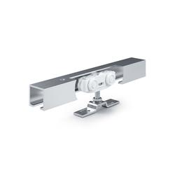 Geze ZT-Schiebetürbeschlag, mit Laufschiene, Aluminium, Rollan 40 NT, L 2350 zum Anschrauben, einflügelig, Flügelbreite 500 - 1190mm (PG:04) 160409