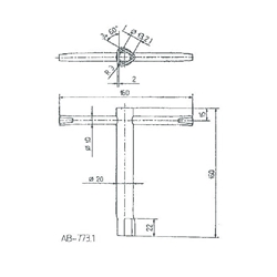 Bever Feuerwehr-3-Kantschlüssel Steckschlüssel, gerade, 17mm Nr. 773.1