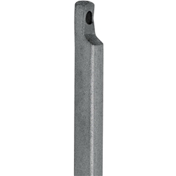 Vierkantstange zu Tortreibriegel hell verzinkt 13mm 1250mm einseitig ausgeklinkt Nr. 4113 1251 33