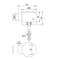 KWS Magnet-Türfeststeller 1015 Edelstahl matt mit Dübel \u0026 Schrauben Nr. 101582