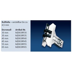 Fuhr Lose Rollfalle verstellbar 35mm Dorn Nr. VMZ803RF35