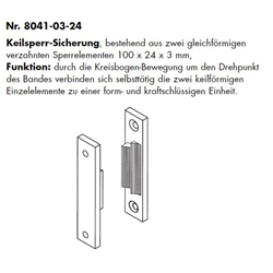 KFV Bandseitensicherung 8041-03-24 RAL9007 silberfarbig beschichtet Nr. 3393156