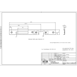 KFV Schließblech 25-133-1EH RAL9007 Links AT 115-5-2 U-Profil 6x26x6mm m. Hinterf. Nr. 3418366