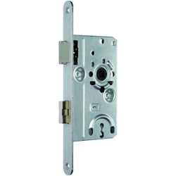 SSF Zimmertür Einsteckschloss 22 BB F24/55/72/8 Links Stulp rund, silber Klasse 2 Falle & Riegel aus Metall Nr. A2207 01/101G