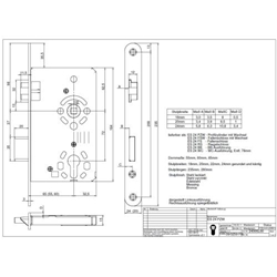 SSF Objekt Einsteckschloss 24 WC F20/55/78/8 Rechts Stulp rund, Niro Klasse 4 Flüsterfalle \u0026 Metallriegel Nr. A2401N80/542