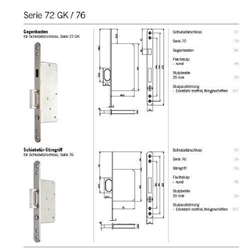 Schiebetür-Stirngriff ST 76 SG F20mm rund silber Nr. A7601 00/100G SG