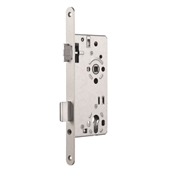 Haustür Einsteckschloss 28 PZW F24/65/92/10 Links käntig silber Klasse 3, Falle & Riegel aus Metall ohne Schließblech Nr. A2808 5L/101G VRN