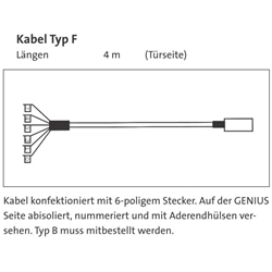 KFV Kabel Typ F 3 Meter für Genius Türenseite mit Steckverbindung Nr. 3381525