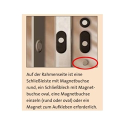 KFV Magnet zum Aufkleben rund, für Genius für die Rahmenseite VE=3 MagneteNr. 3405940