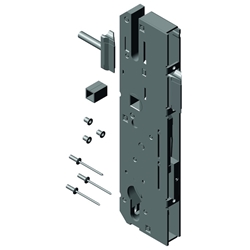 KFV Hauptschloss-Set RHS RS1000SL 35/92/10mm best. aus: 1 Hauptschloss mit Softlockfalle, 1 abgesetzte Softlockfalle, 1 Reduzierhülse 10 auf 8mm, 3 Befestigungsschrauben, 3 Nieten Nr. 3479670