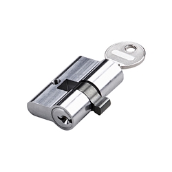 Profilzylinder für Glastüren 6892, 48mm, Glasstärke 8mm, 49mm Länge, verschiedenschließend, inkl. 3 Schlüssel, Oberfl. 20 (Mattnickel) Nr. 7001