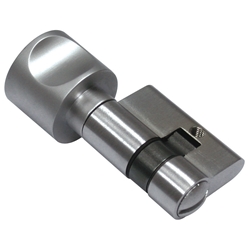 Bad-Knaufzylinder für Glastüren 6891, Glasstärke 8+10mm, Knauf auf Schloßgegenseite, Oberfl. 20 (Mattnickel) Nr. 6993