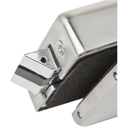Glastür-Schlosskasten 6011 VENEZIA, ohne Lochung, Oberfläche F1 (silberfarben eloxiert), Lieferung ohne Griff Nr. 6678