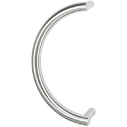 Stoßgriff Halbkreis Edelstahl mit geraden Stützen 35/350mm Nr. 895982