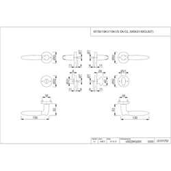 Hoppe OT-Drückergarnitur, mit Rosetten, rund, DIN Links-Rechts, WC/S, VK8, MS Athinai M156/19KV/19KVS, F49R/F98R mit Stütznocken, Gleitlager, TS 37-42mm Nr. 2711421