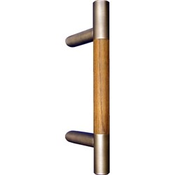Nüßing - Stoßgriff 0084 Bronze matt lackiert/Holz (Teak) inkl 