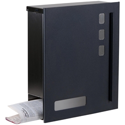 Knobloch Briefkasten Bridgeport Kasten Edelstahl, Blende: DB 703 Eisenglimmer - Feinstruktur, Tiger 029/80077 Maße (BHT): 380x435x145mm Nr. DB3070-DB703/VA