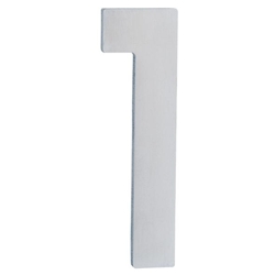 W+B Hausnummer 1 Edelstahl matt gebürstet H:145mm B:44mm T:2,5mm Nr. 5701 E 2