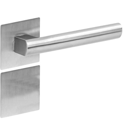 Karcher Drückergarnitur EPL 45Q PZ Rosetten quadratisch, flächenbündig Edelstahl matt, Madeira Nr. EPL45Q PZ0 71