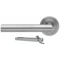 Halbgarnitur Rhodos ER 28 PZ Edelstahl matt, Din Links inkl. Haken-Wechselstift Z1400-80