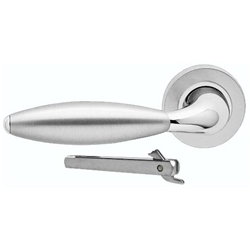 Halbgarnitur Venedig R 15E PZ Chrom/Edelstahl matt, Din Links inkl. Haken-Wechselstift Z1400-80