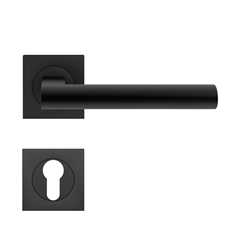 Karcher Drückergarnitur ER 45Q PZ Kosmos schwarz, quadratische Rosetten Madeira Nr. ER45Q PZ0 83